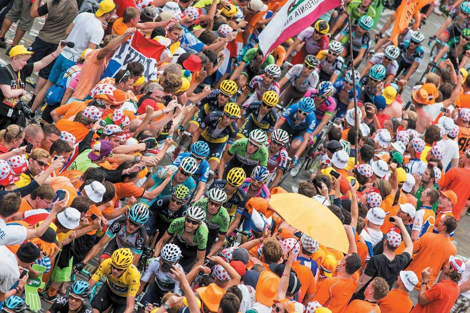Dutch Corner on the Alpe d'Huez climb.