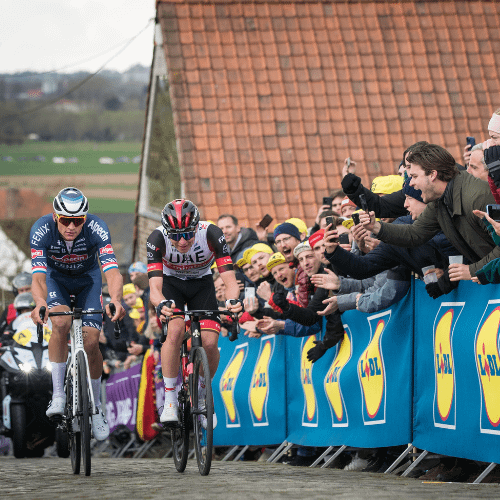 Spectators watch on during the Tour of Flanders Hospitality 2025