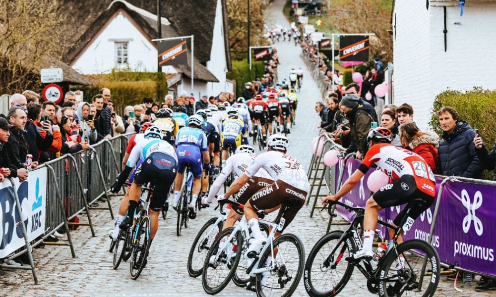 Photo of cyclists taking part in the Spring Classics tour