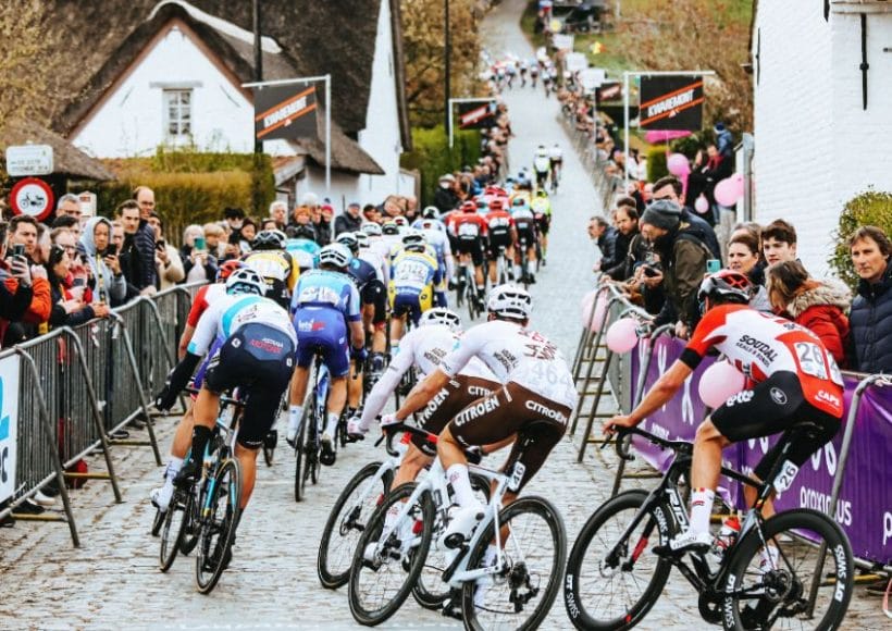 Photo of cyclists taking part in the Spring Classics tour