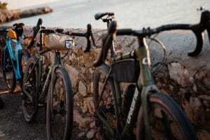 Photo of gravel bikes, providing a selection of the best European gravel trips