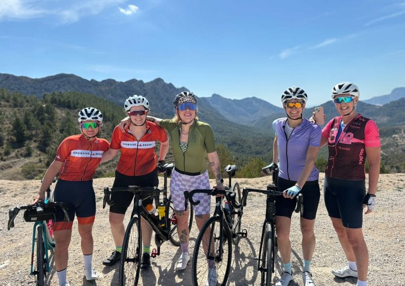 A female only group posing during another of our female-only trips, similar to the 2025 Women's Only Mallorca Weekender