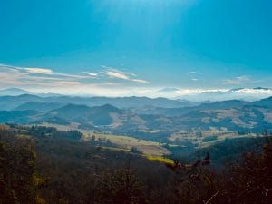 Views on offer whilst cycling in Tuscany Italy