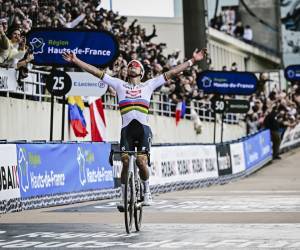 Witness the pro's cross the finish line of Paris Roubaix during the Spring Classics trip