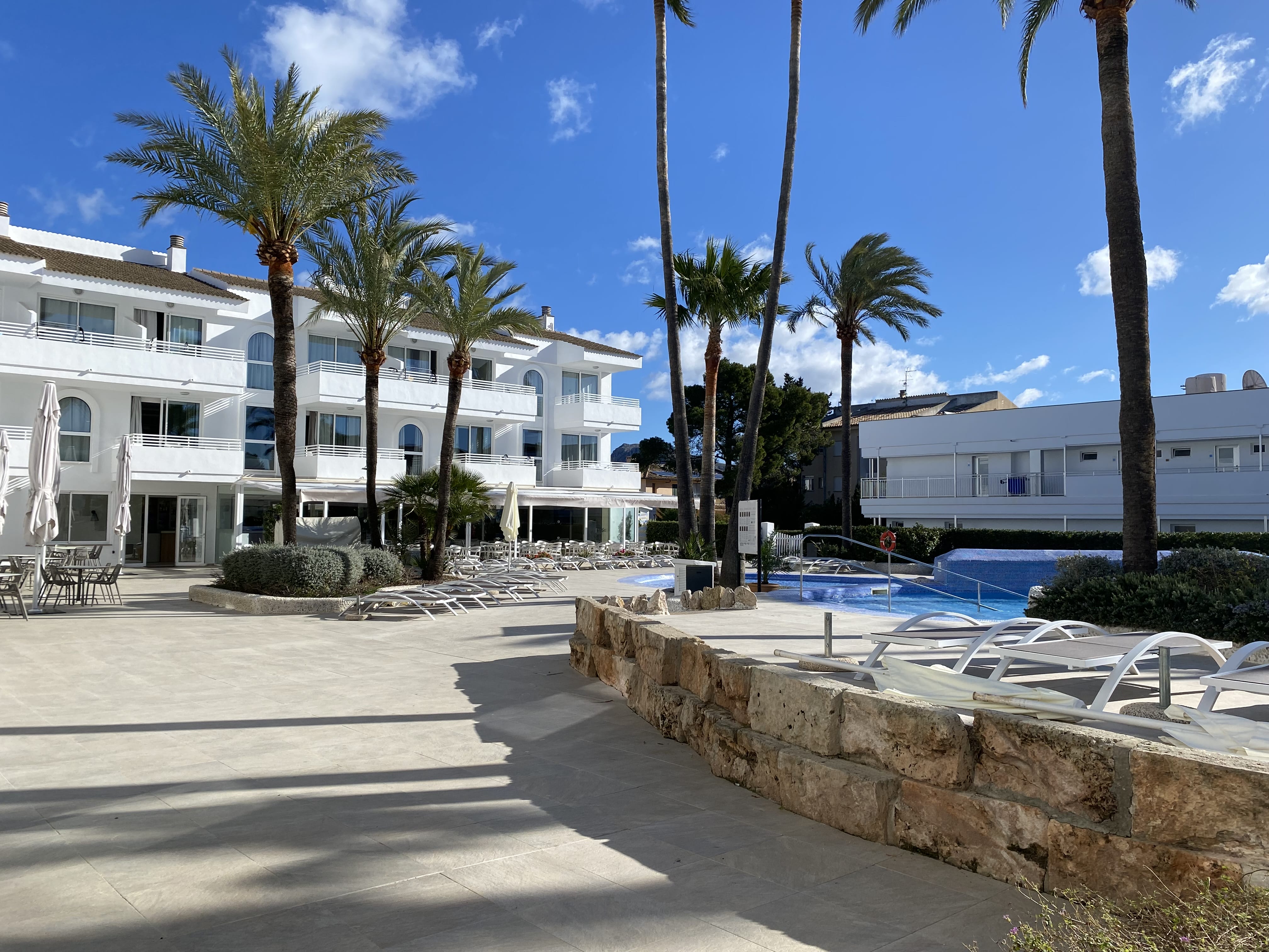 The pool at the hotel on offer during the Mallorca self-guided cycling holiday