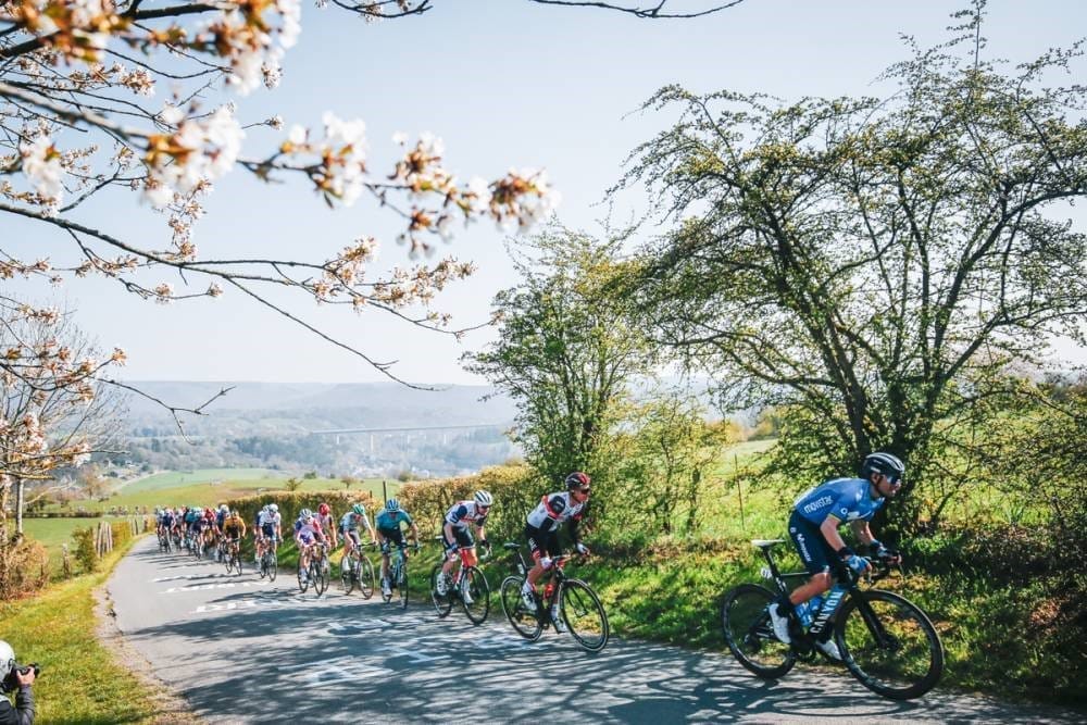 Riders tackling a hill, ahead of approaching UEC Road European Championships Hospitality