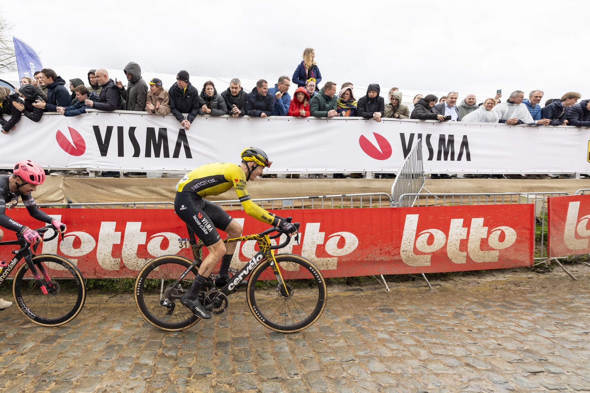 Spectators cheer on TVL riders during the Amstel Gold Race