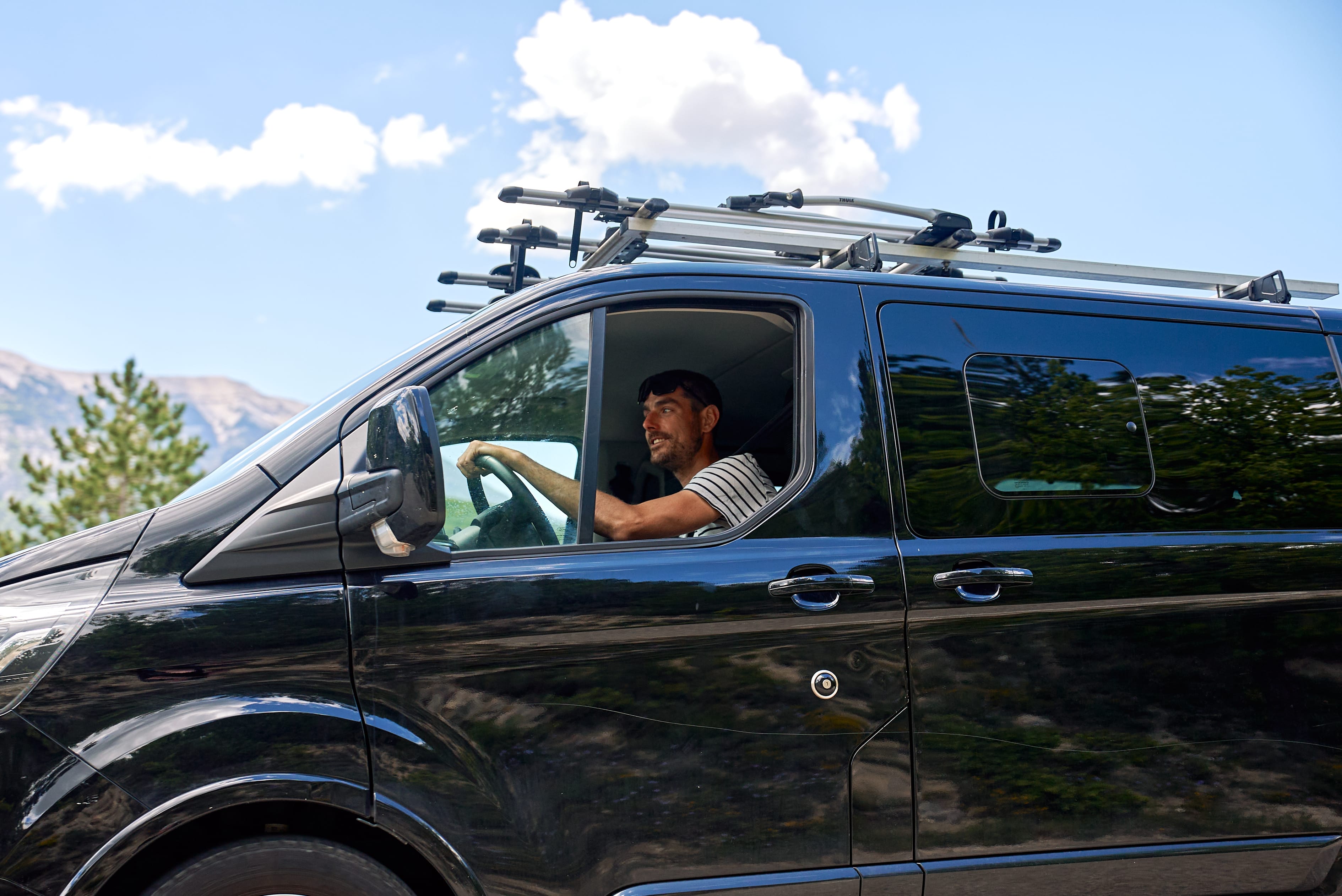 A support vehicle during the Grand Depart 2025